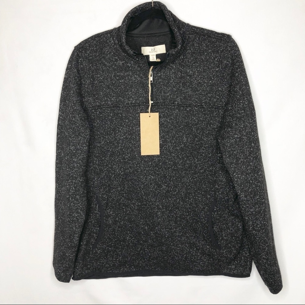 Thread & Supply Black Quarter-Zip Jacket NWT